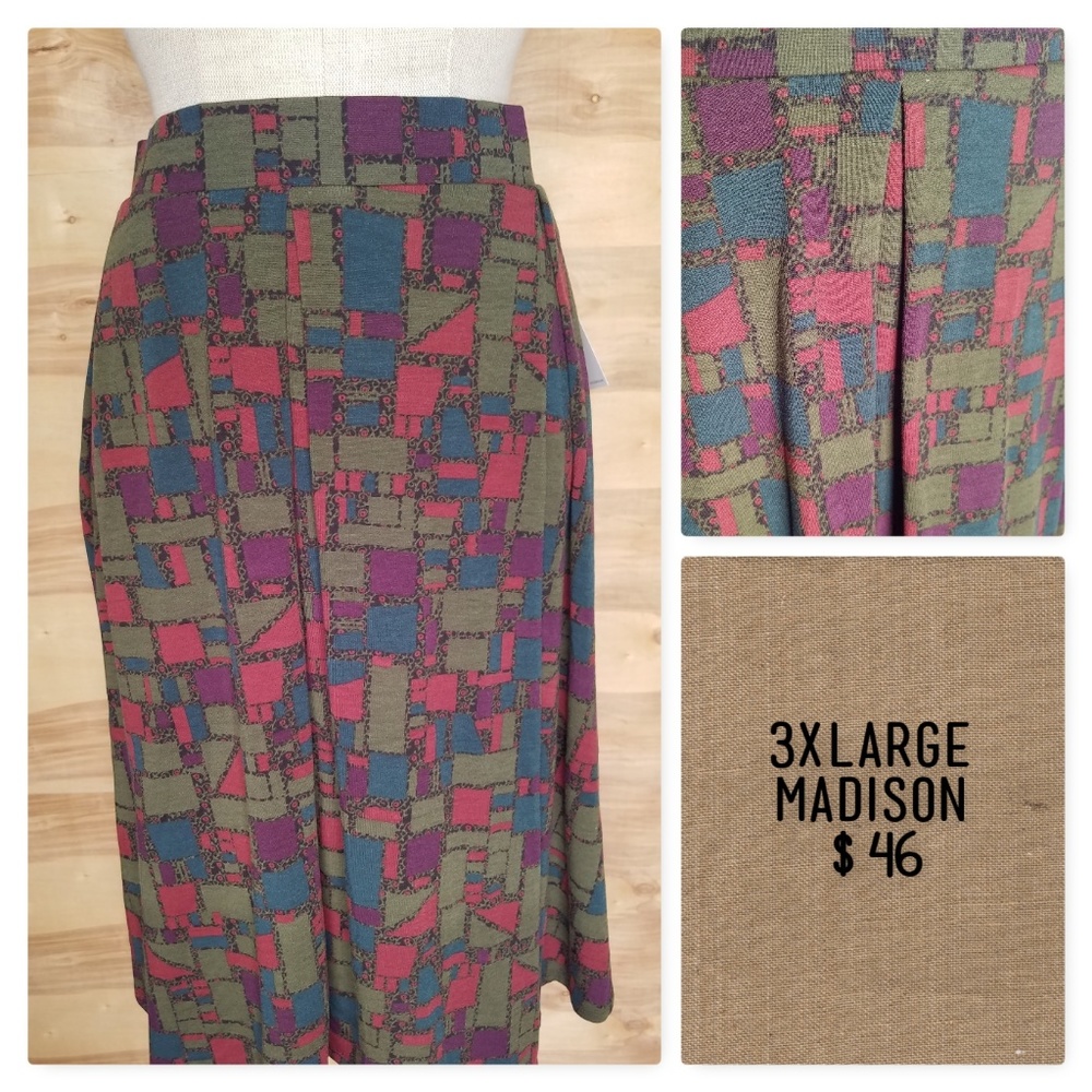 LuLaRoe 3X Madison skirt. CUTE! NWT